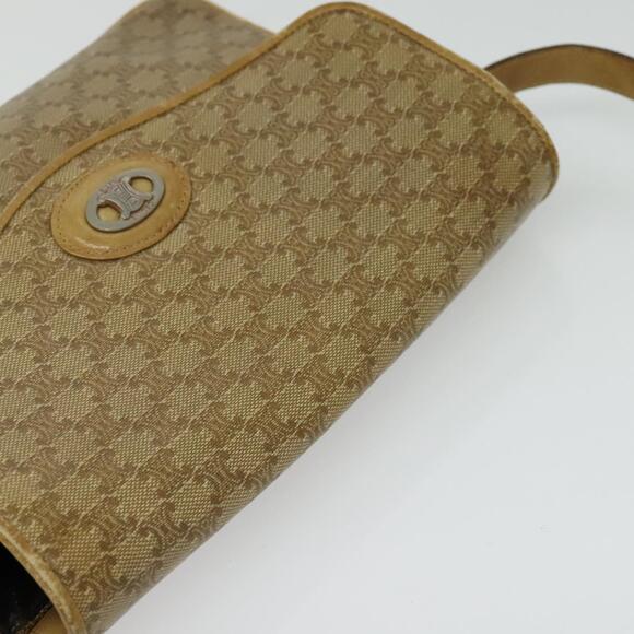 CELINE Macadam Canvas Shoulder Bag Pvc Beige Gold - Picture 6 of 12